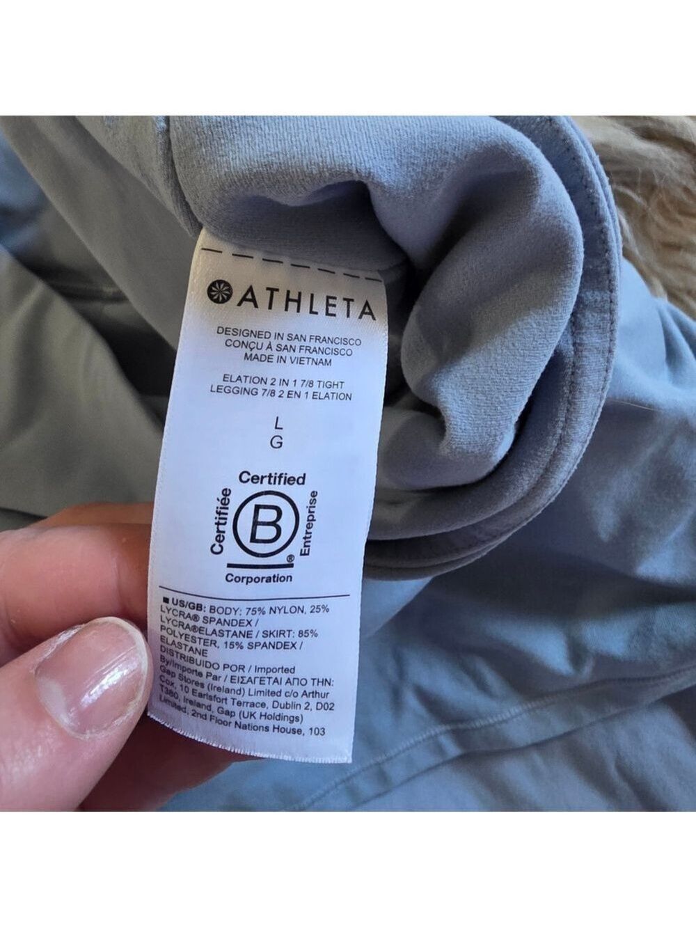 Athleta Elation 2 In 1 7/8 Skirt Tight In Sky Blue - Picture 5 of 8